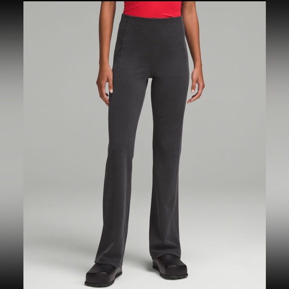 lululemon athletica Pants - Lululemon Ribbed Softstreme Flared Pant - Black
